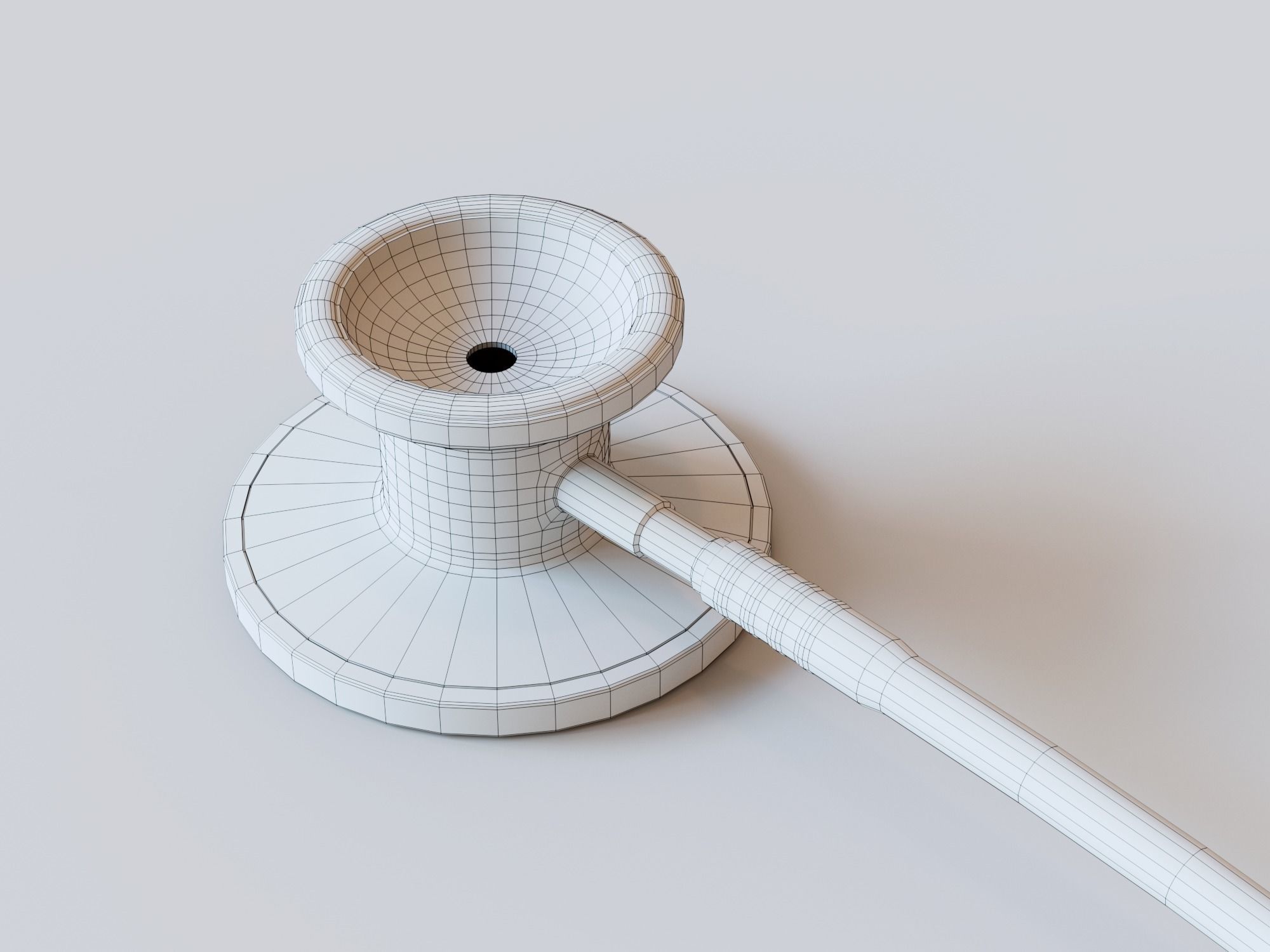 Stethoscope Medical Equipment Low-poly 3D model_10