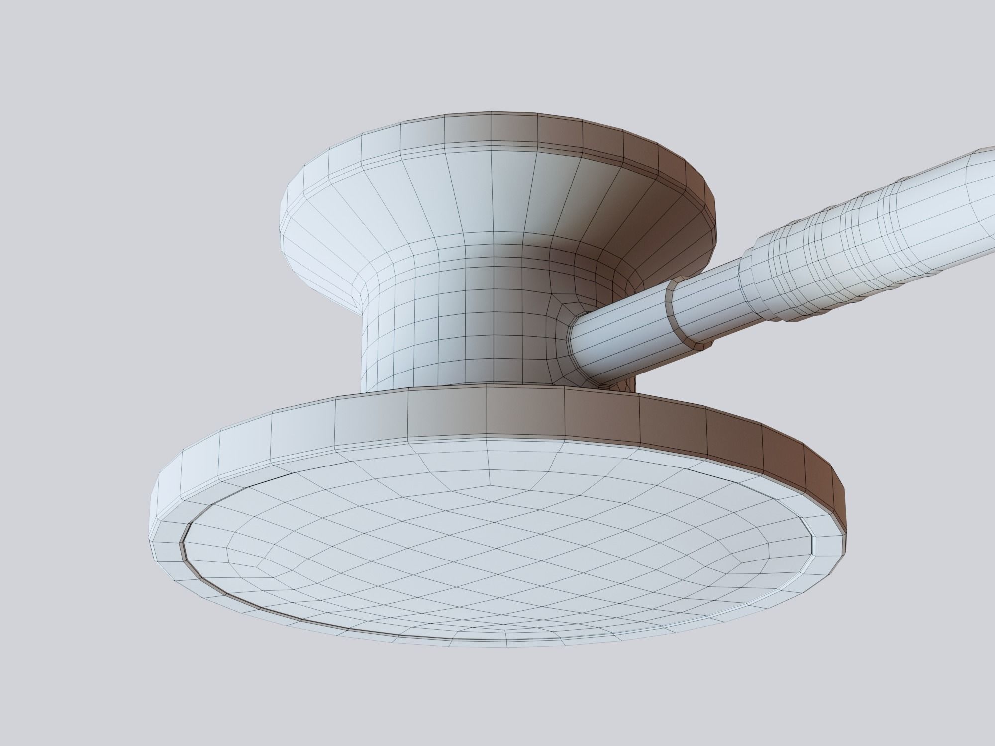Stethoscope Medical Equipment Low-poly 3D model_16