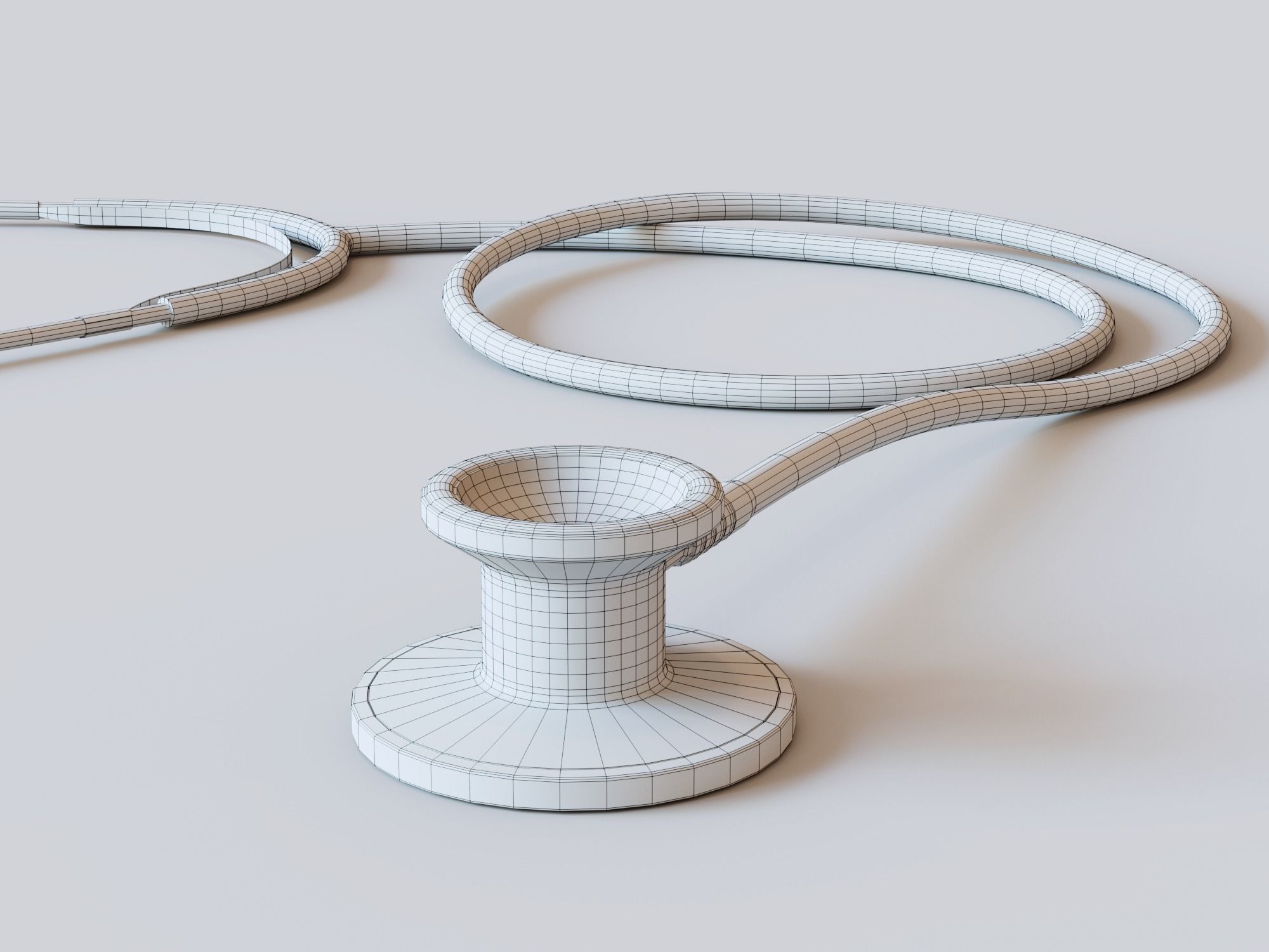 Stethoscope Medical Equipment Low-poly 3D model_8