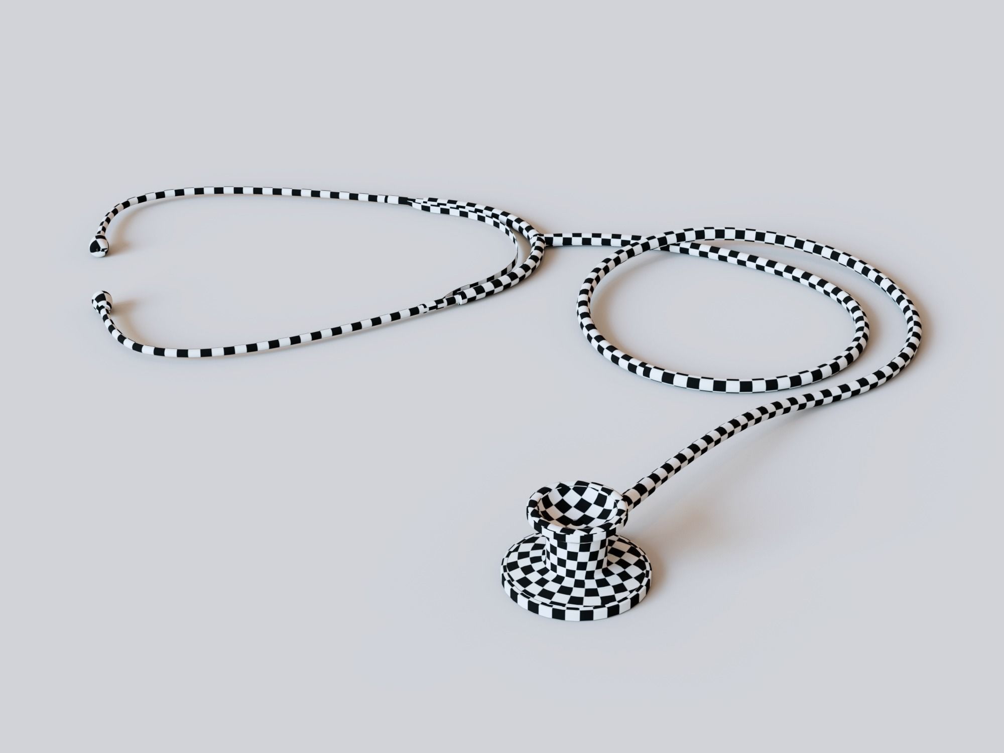 Stethoscope Medical Equipment Low-poly 3D model_2