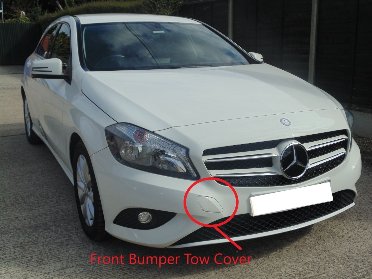 Mercedes A180 2013 Front Bumper Tow cover 3D print model_2