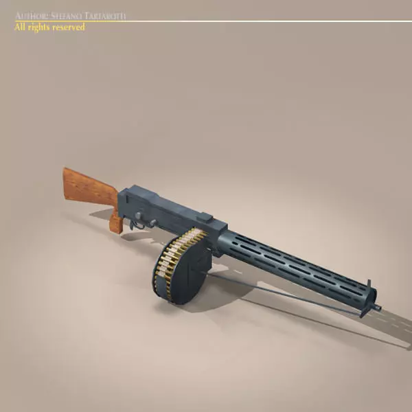 LMG14 machine gun 3D model_0