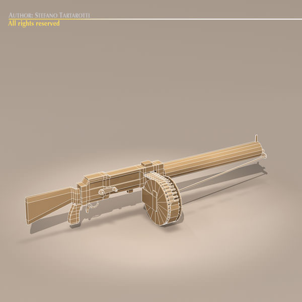 LMG14 machine gun 3D model_5