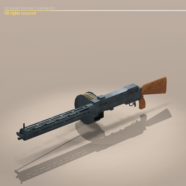 LMG14 machine gun 3D model_4