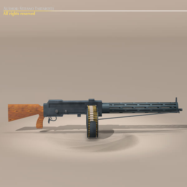 LMG14 machine gun 3D model_1
