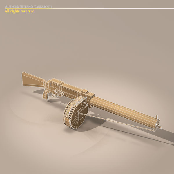 LMG14 machine gun 3D model_2