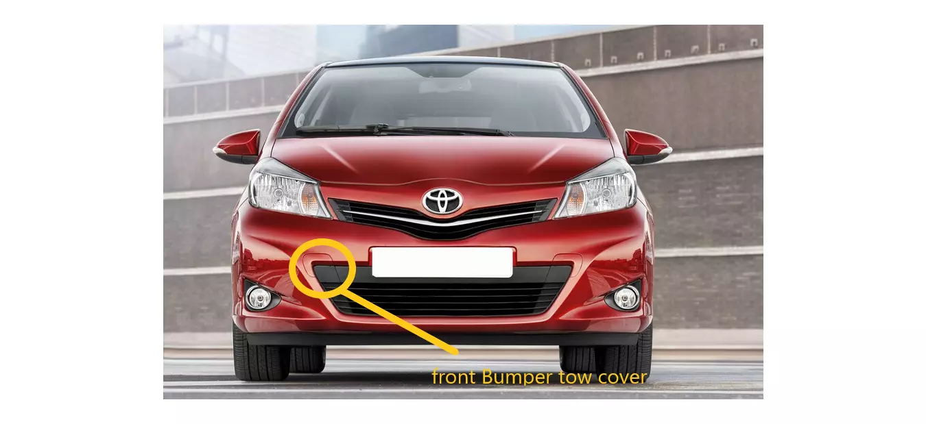 Toyota Yaris 2011-2014 front bumper Tow Cover 2Piece 3D print model