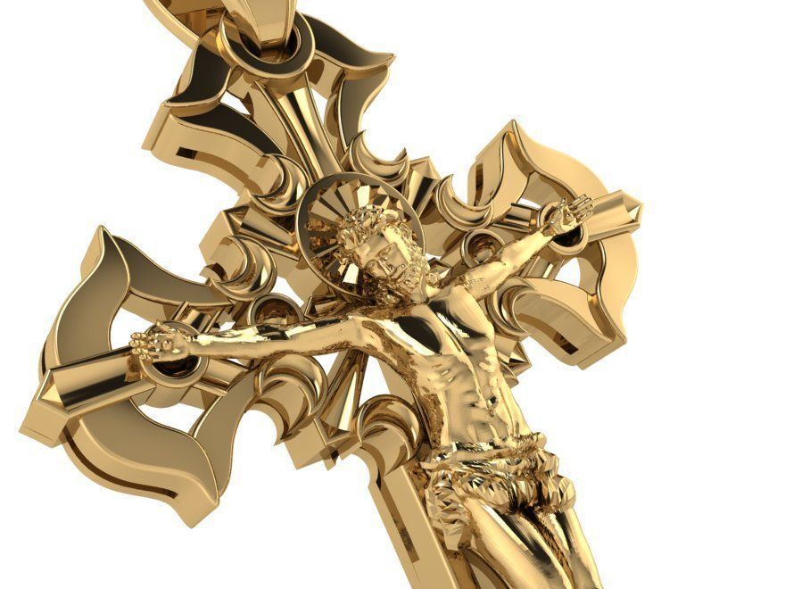 Cross Pendant 2317 3D print model_2