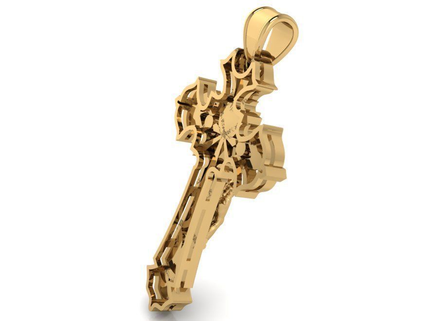 Cross Pendant 2317 3D print model_3