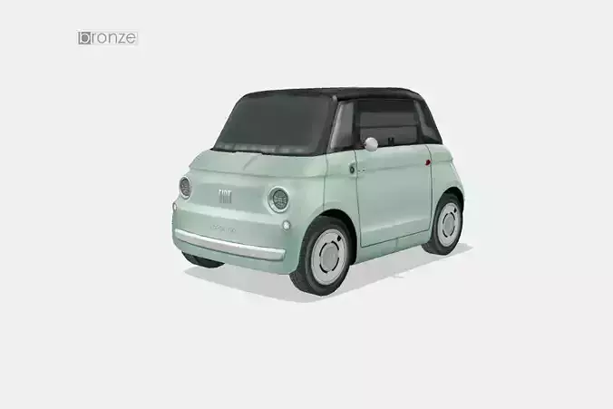 Fiat Topolino 2024 Low-poly 3D model