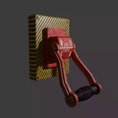 Red Lever - Switcher Low-poly 3D model