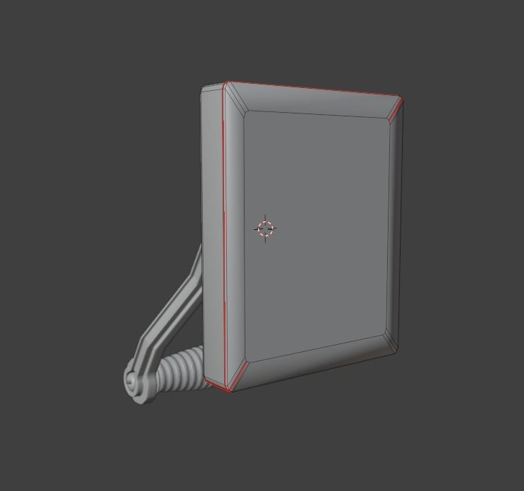 Red Lever - Switcher Low-poly 3D model_12