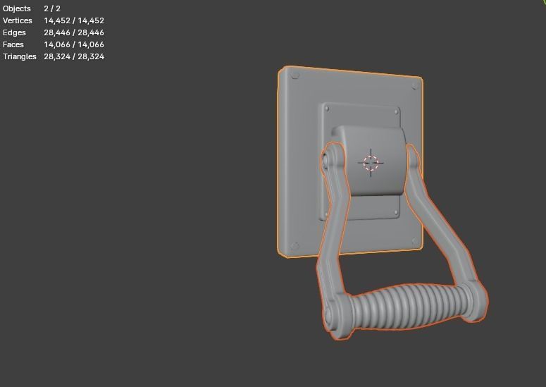 Red Lever - Switcher Low-poly 3D model_14