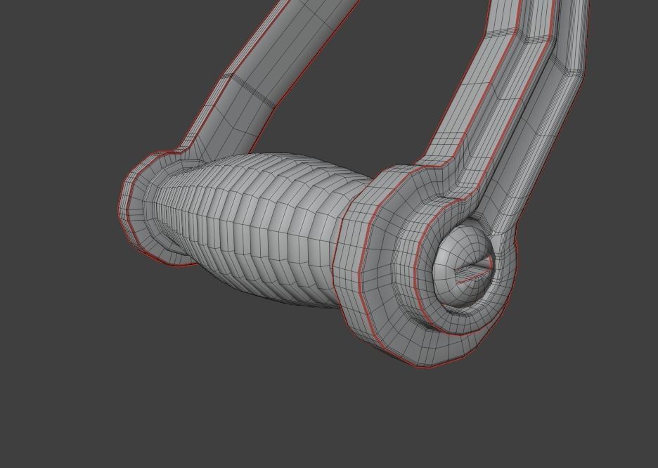 Red Lever - Switcher Low-poly 3D model_9