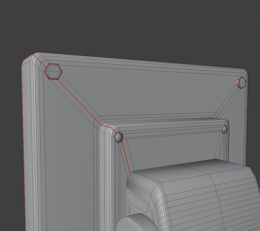 Red Lever - Switcher Low-poly 3D model_11