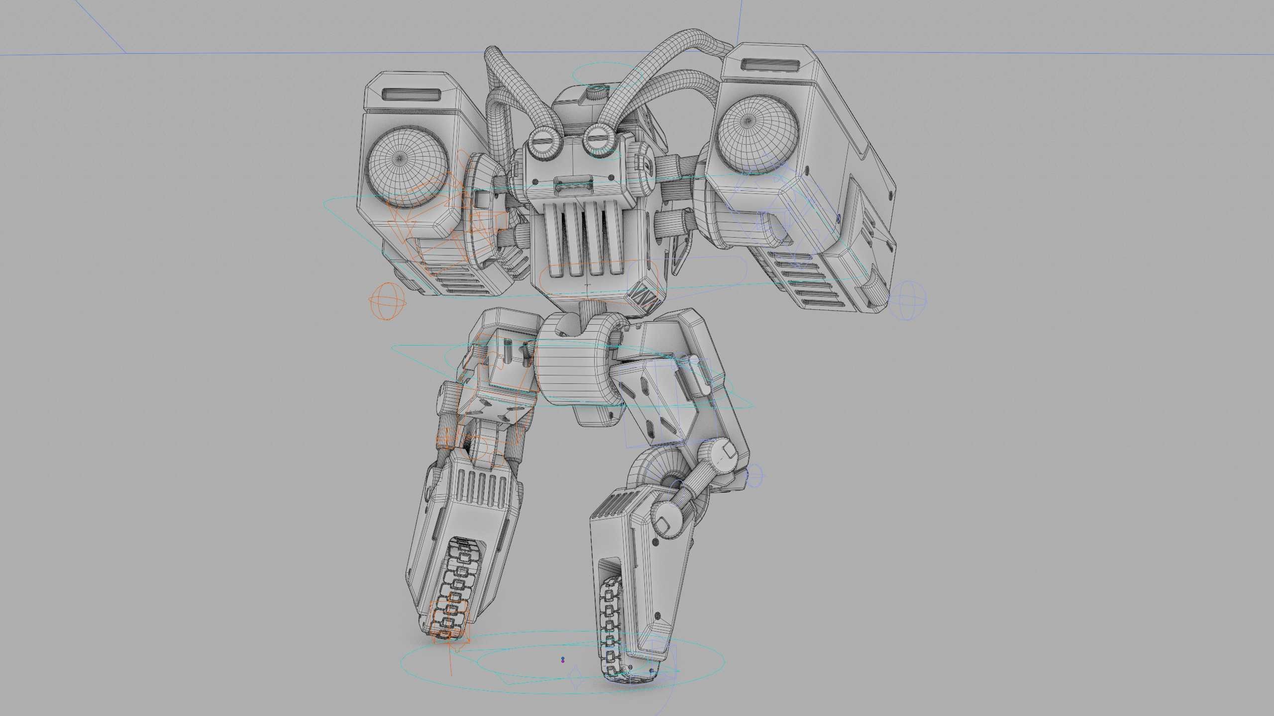 MILITARY BOT B-450 Rigged for Unreal Engine - Unity - MIXAMO  3D model_41