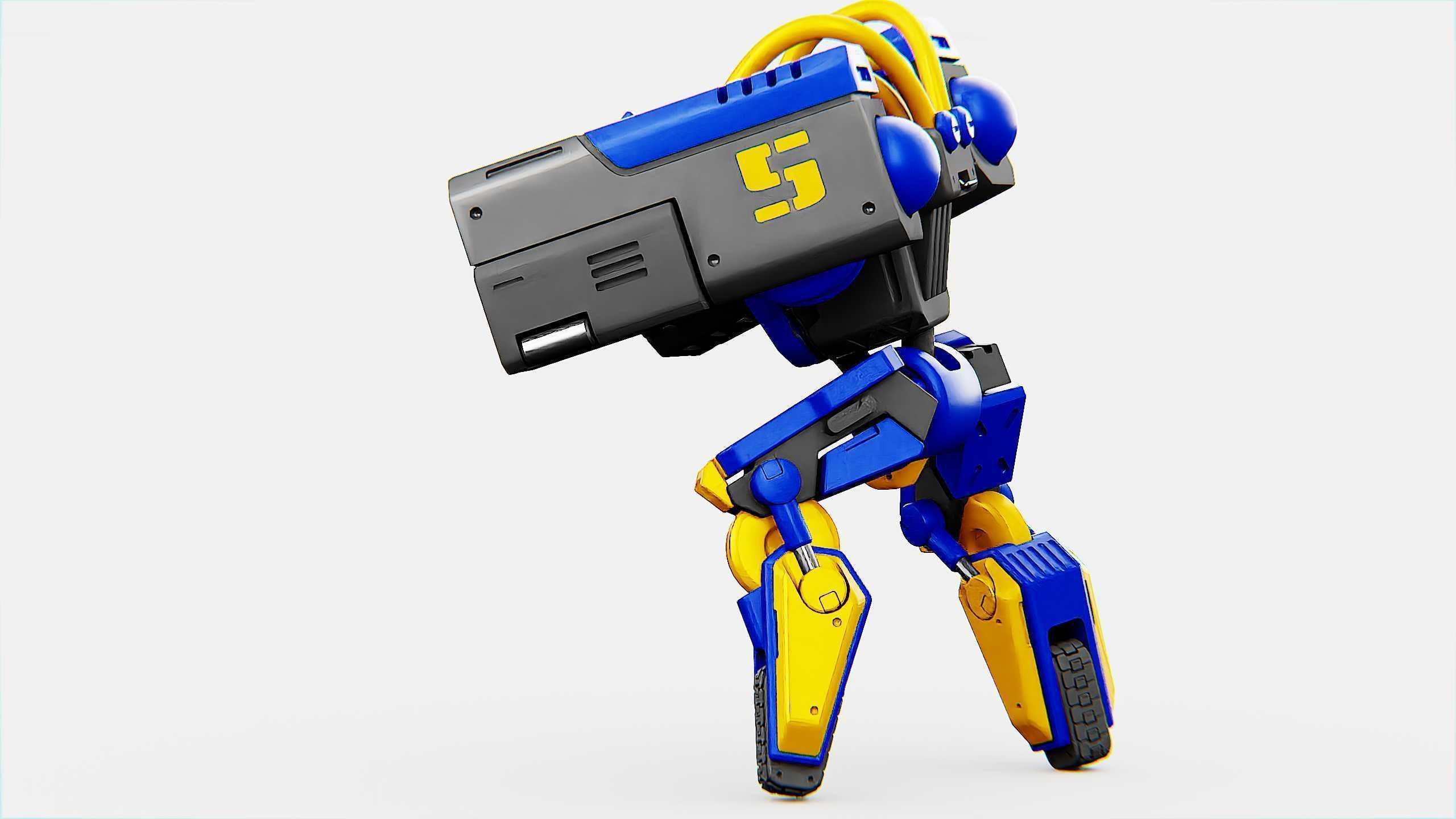 MILITARY BOT B-450 Rigged for Unreal Engine - Unity - MIXAMO  3D model_6