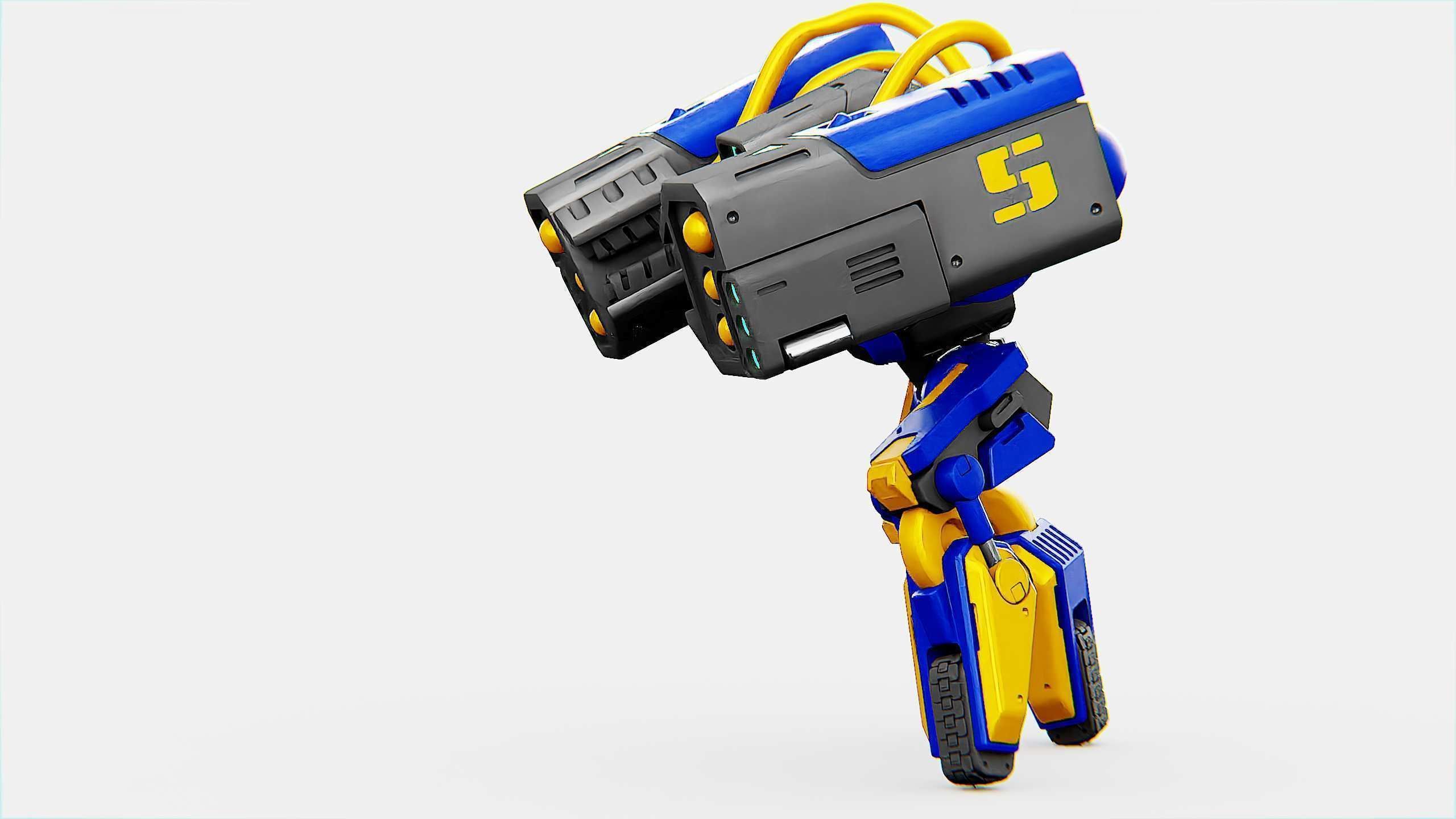 MILITARY BOT B-450 Rigged for Unreal Engine - Unity - MIXAMO  3D model_4