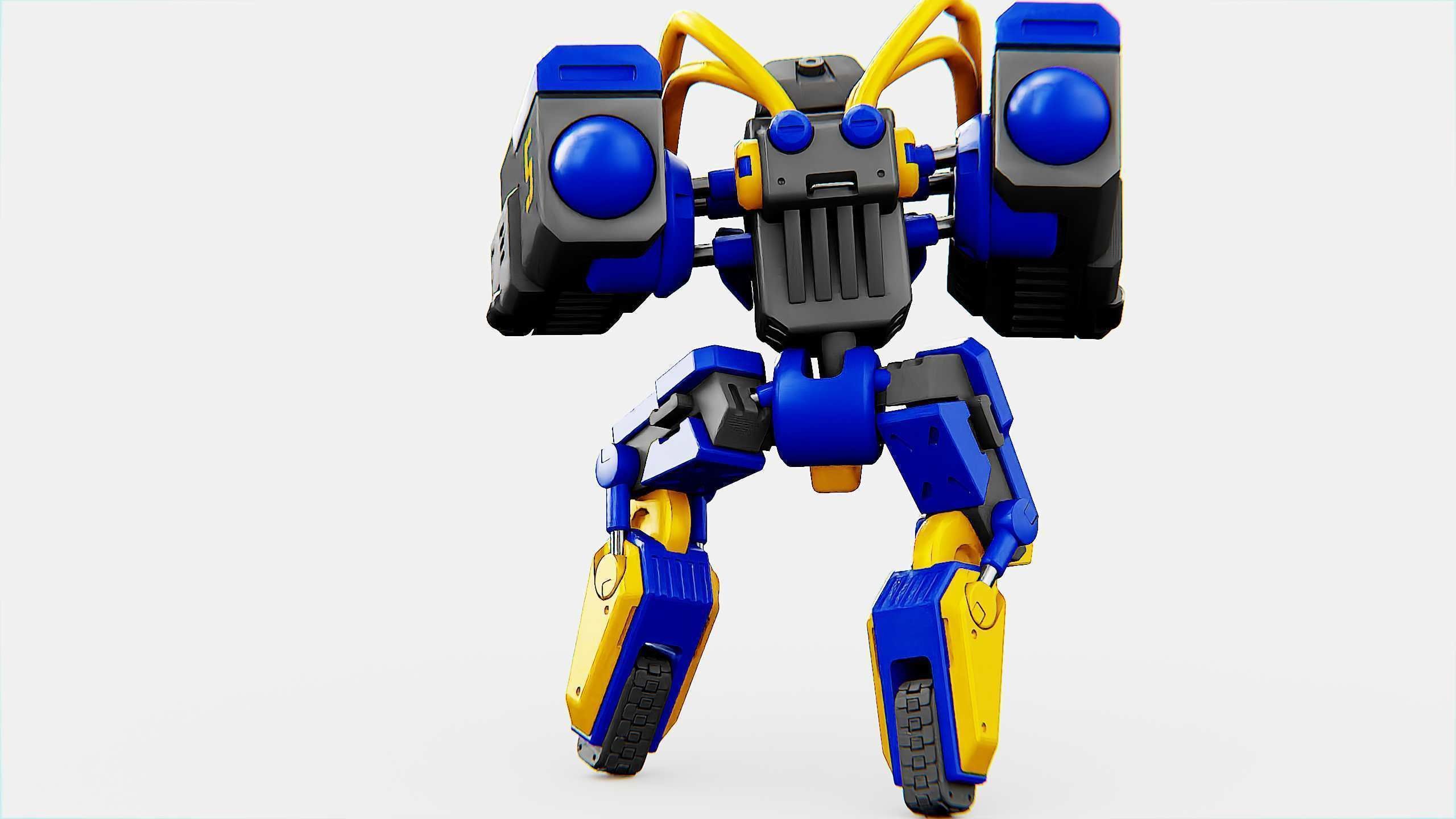 MILITARY BOT B-450 Rigged for Unreal Engine - Unity - MIXAMO  3D model_11