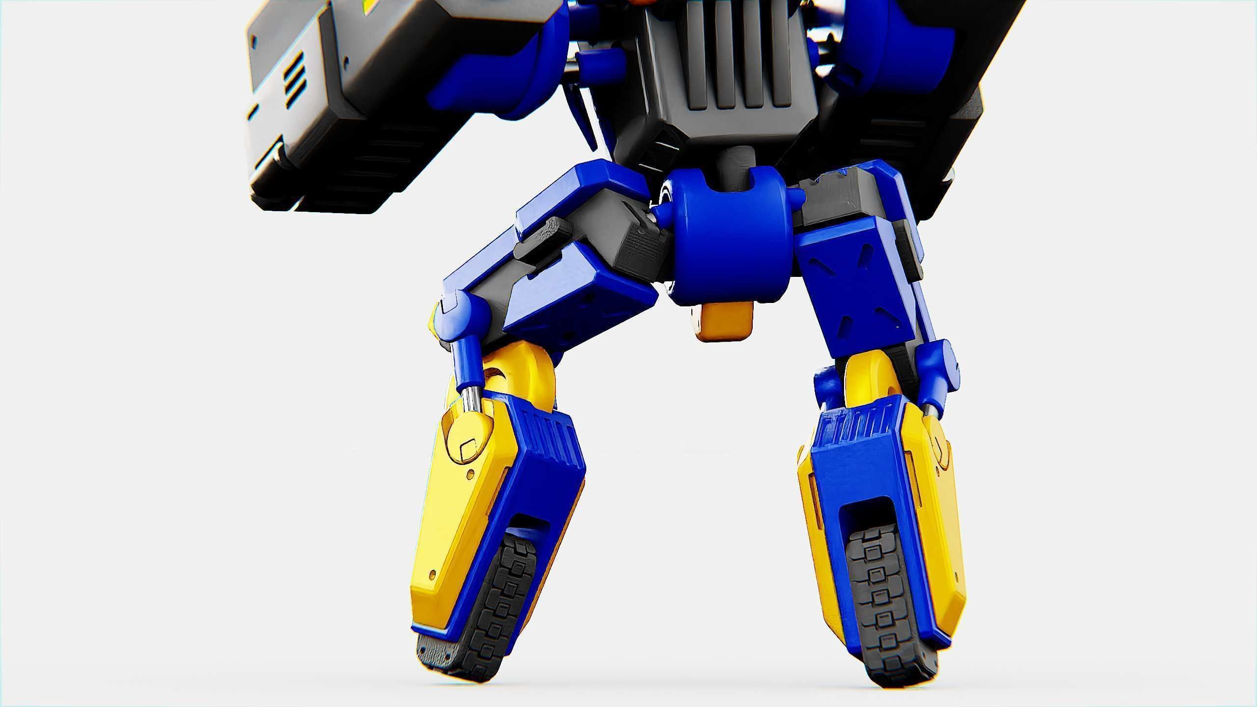 MILITARY BOT B-450 Rigged for Unreal Engine - Unity - MIXAMO  3D model_31