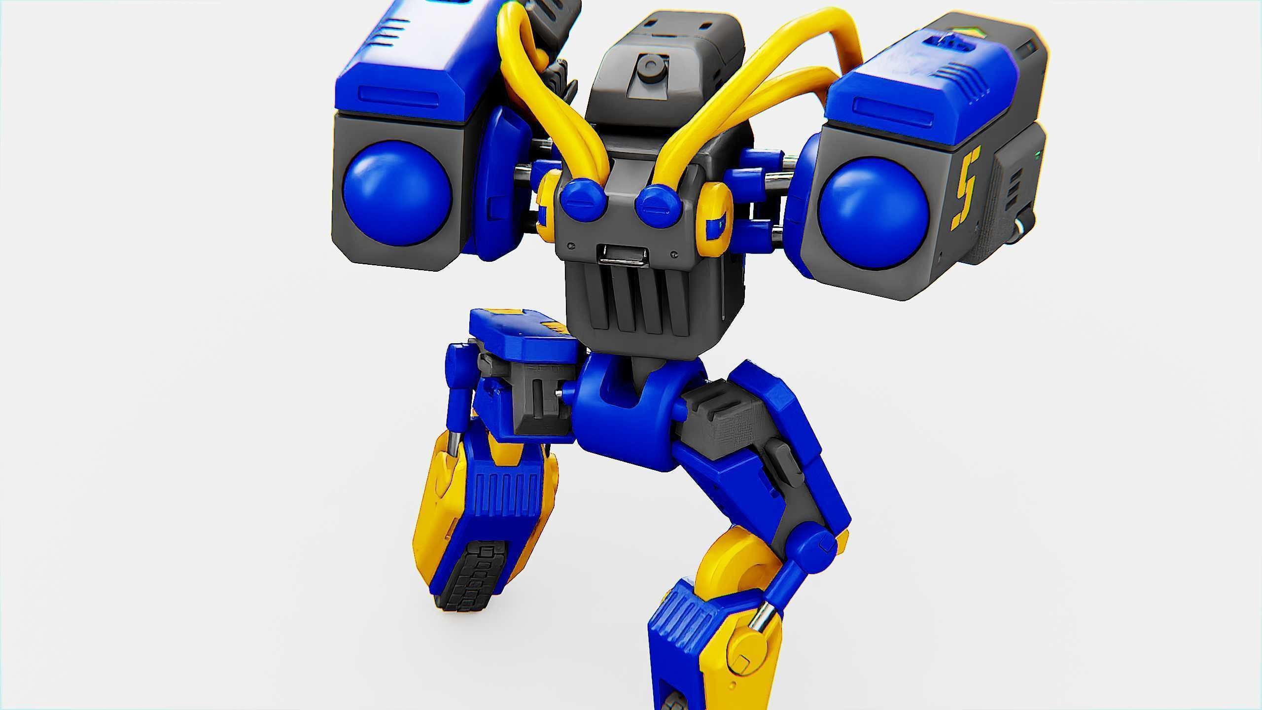 MILITARY BOT B-450 Rigged for Unreal Engine - Unity - MIXAMO  3D model_25