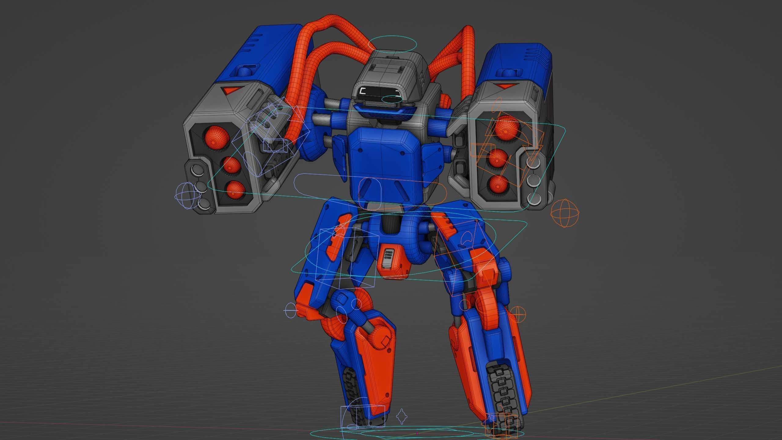MILITARY BOT B-450 Rigged for Unreal Engine - Unity - MIXAMO  3D model_37