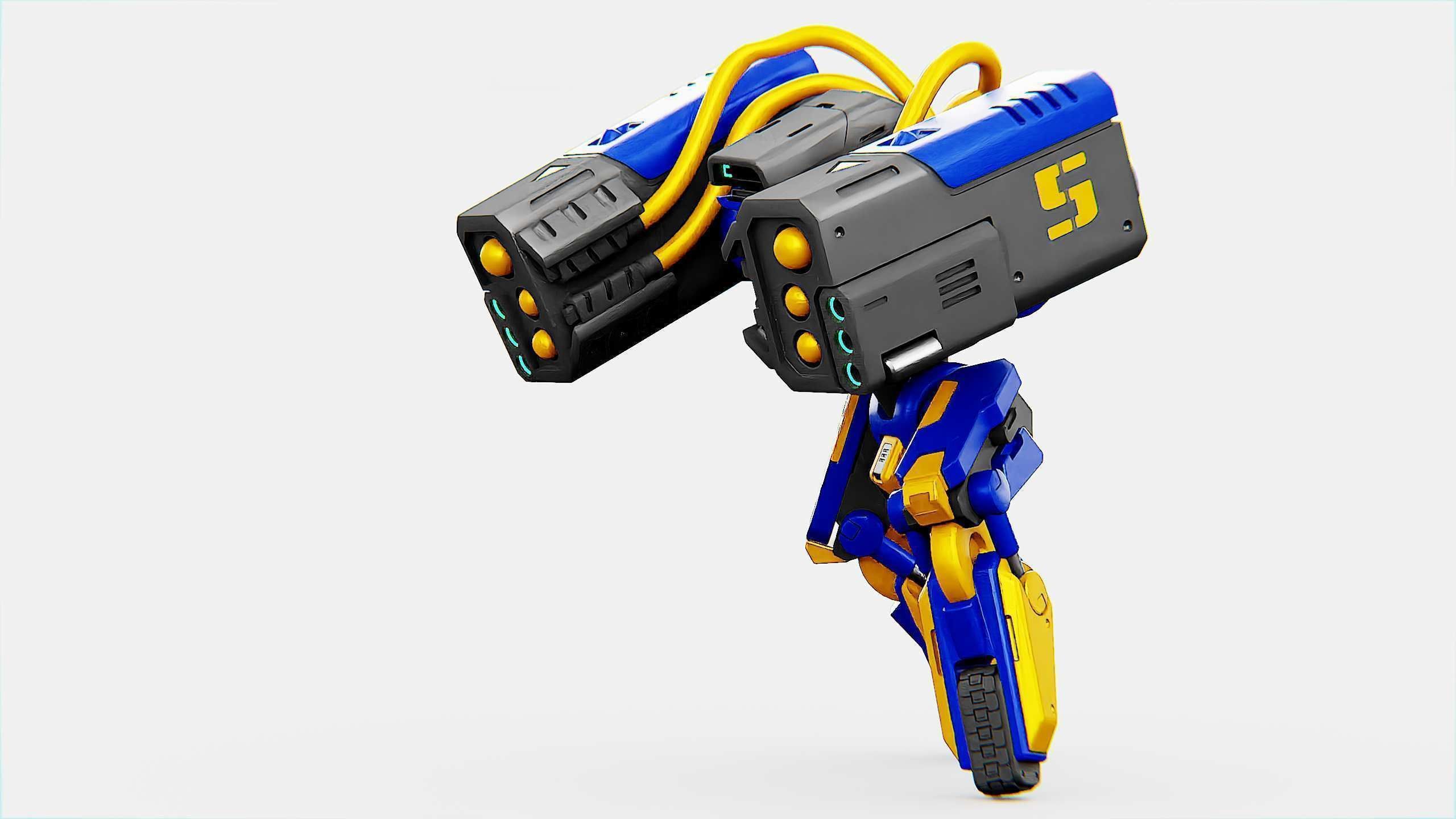 MILITARY BOT B-450 Rigged for Unreal Engine - Unity - MIXAMO  3D model_3