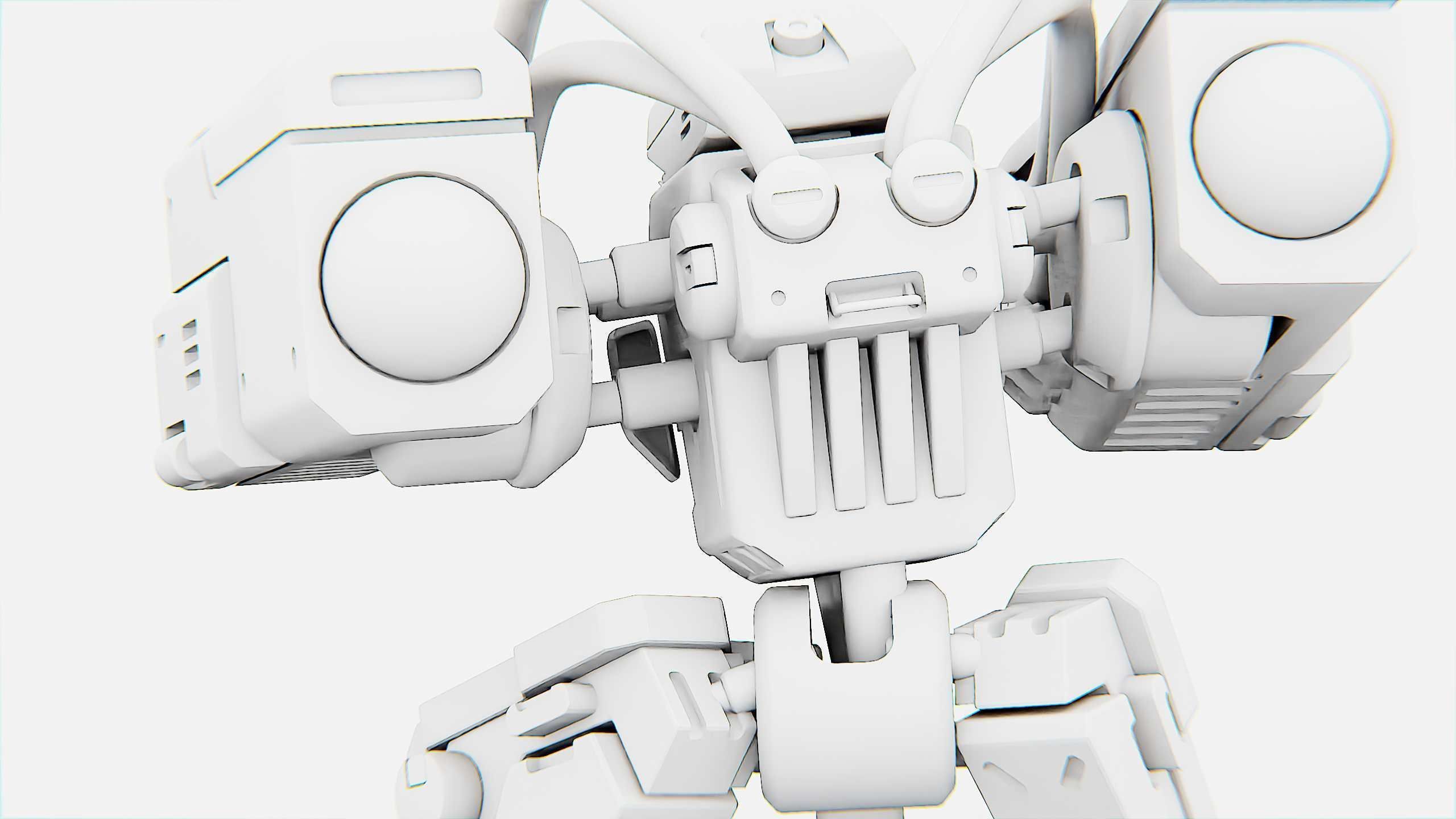 MILITARY BOT B-450 Rigged for Unreal Engine - Unity - MIXAMO  3D model_33