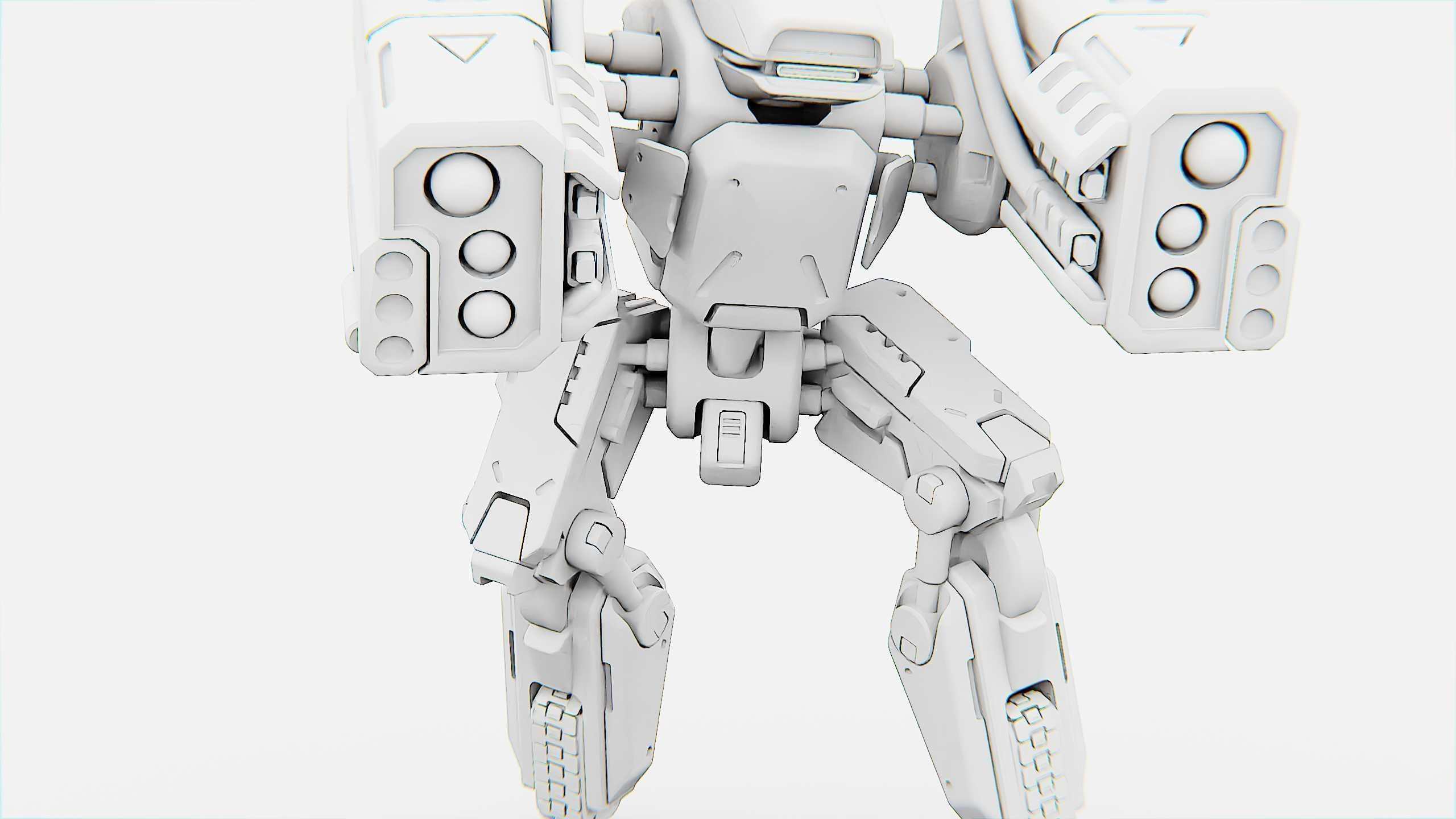 MILITARY BOT B-450 Rigged for Unreal Engine - Unity - MIXAMO  3D model_35