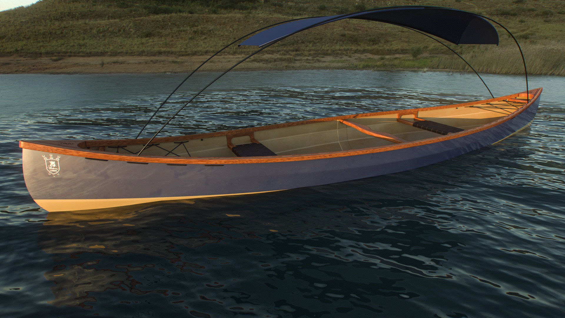 Canadian Canoe - Stitch and glue  3D model_3