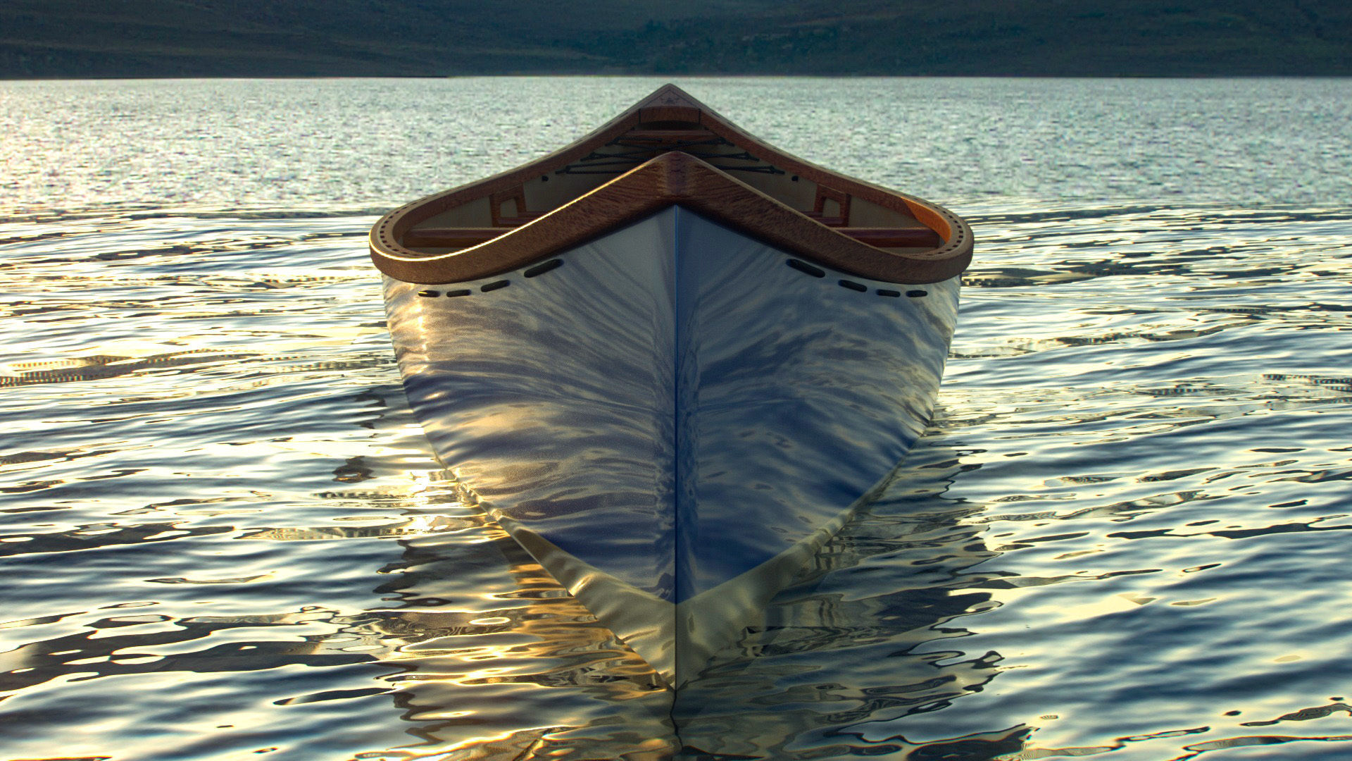 Canadian Canoe - Stitch and glue  3D model_9