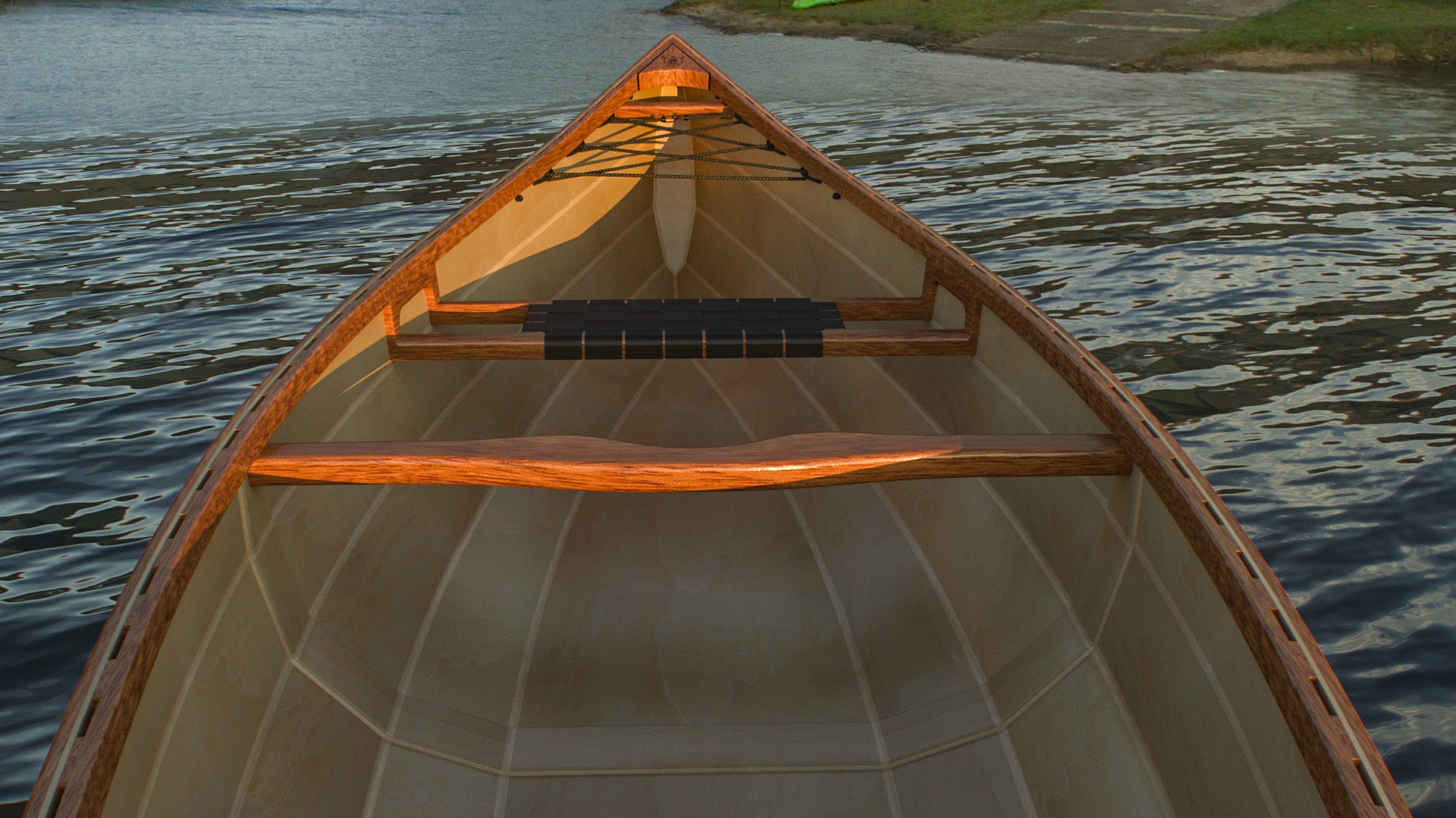 Canadian Canoe - Stitch and glue  3D model_10