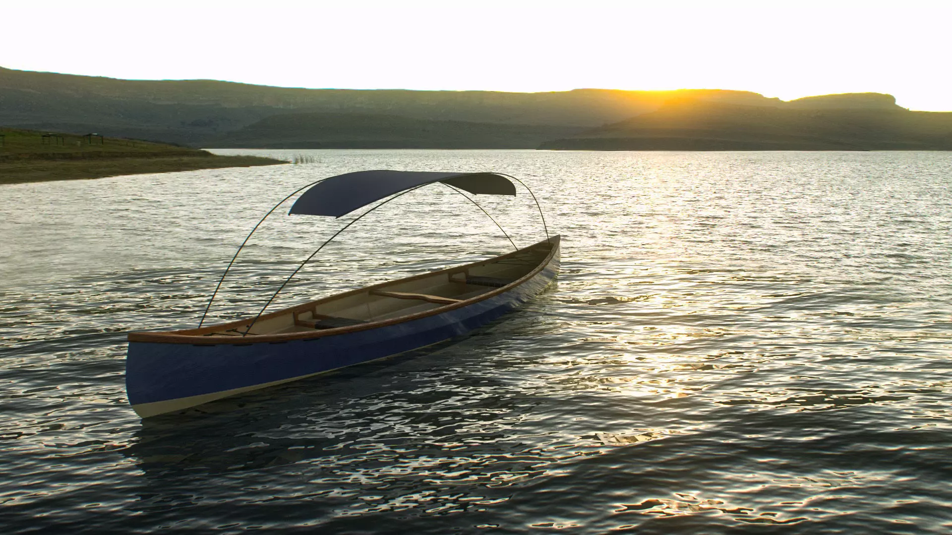 Canadian Canoe - Stitch and glue  3D model_0