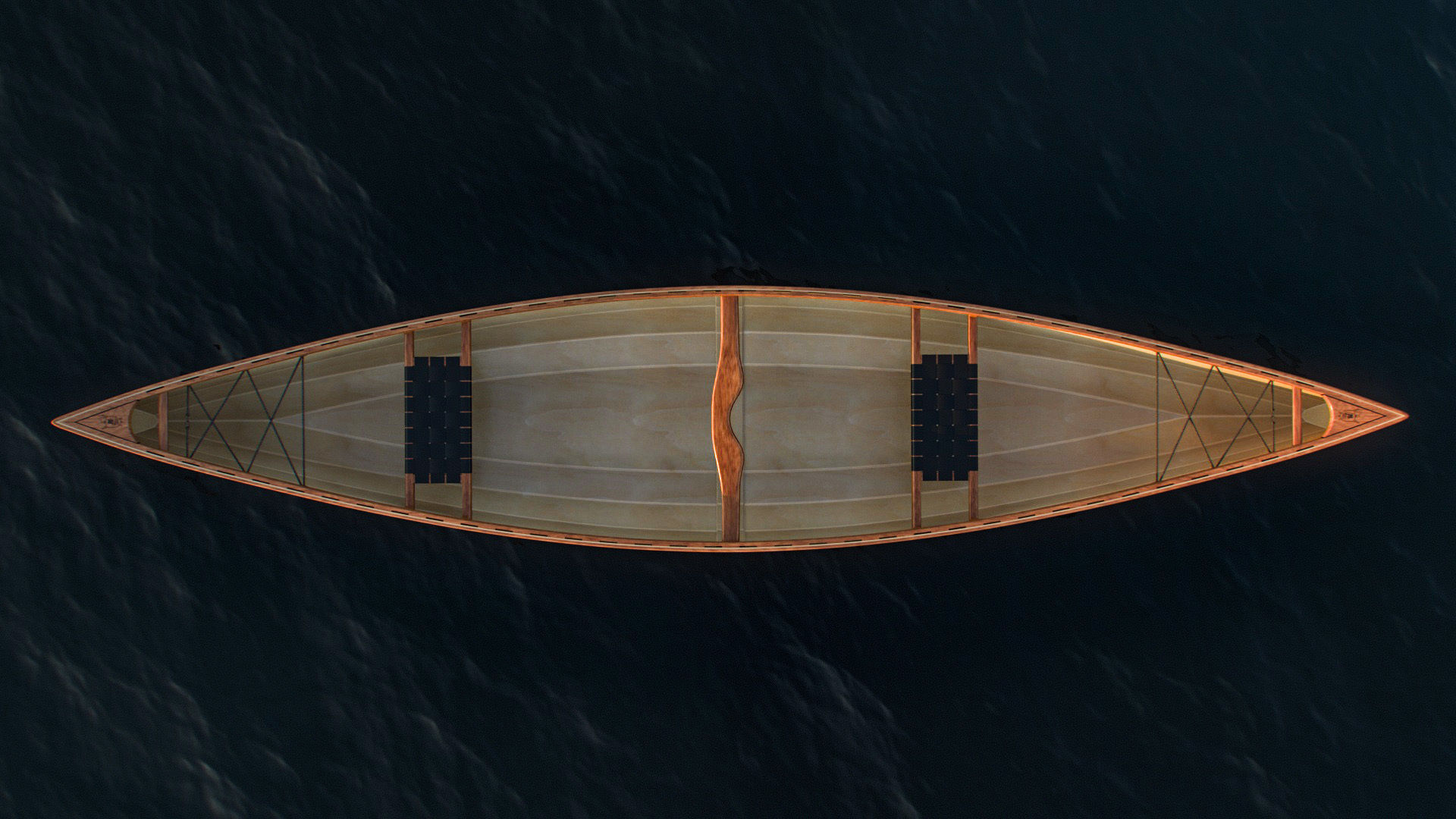 Canadian Canoe - Stitch and glue  3D model_11