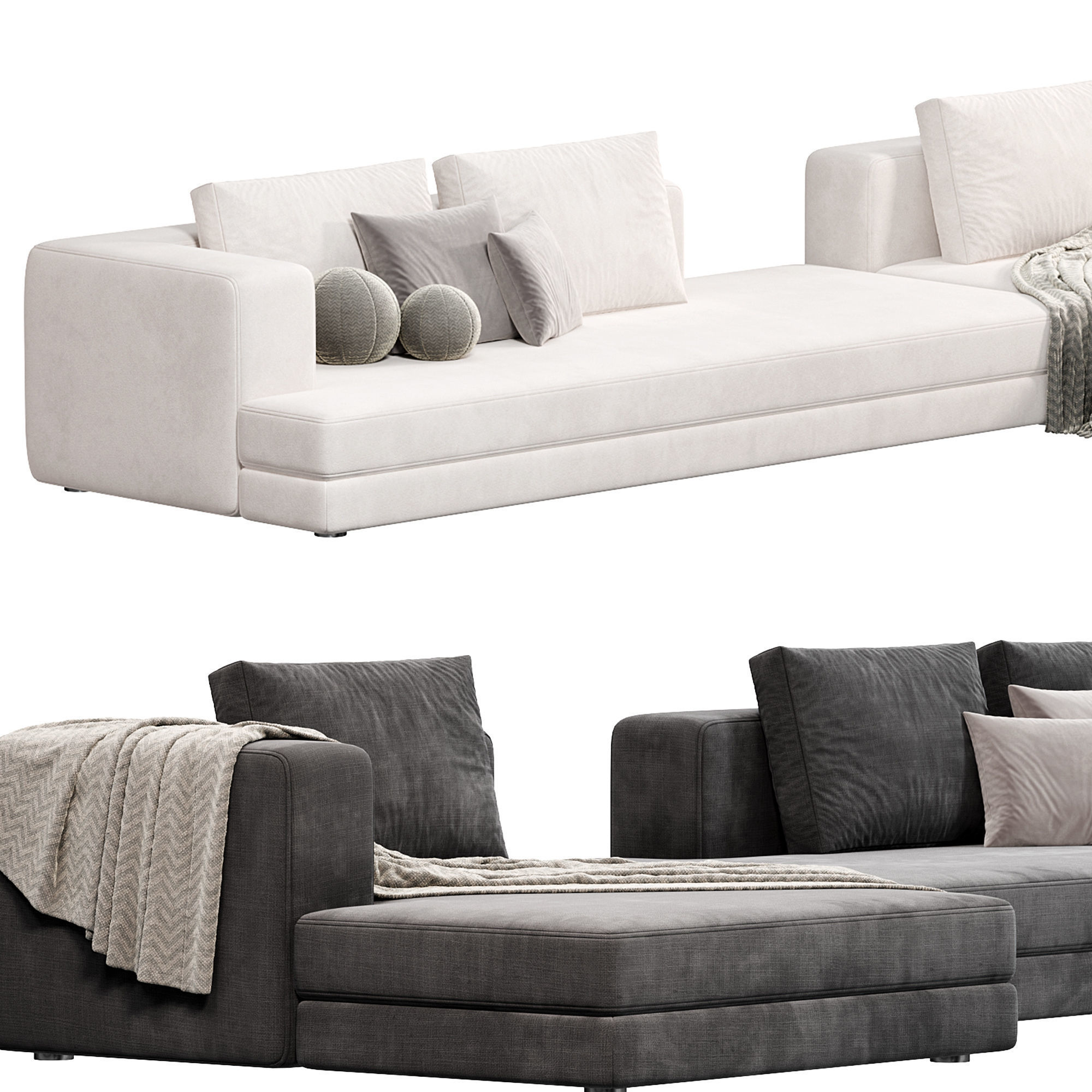 ARBITER Sofa with chaise longue 3D model_3