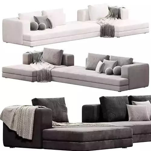 ARBITER Sofa with chaise longue