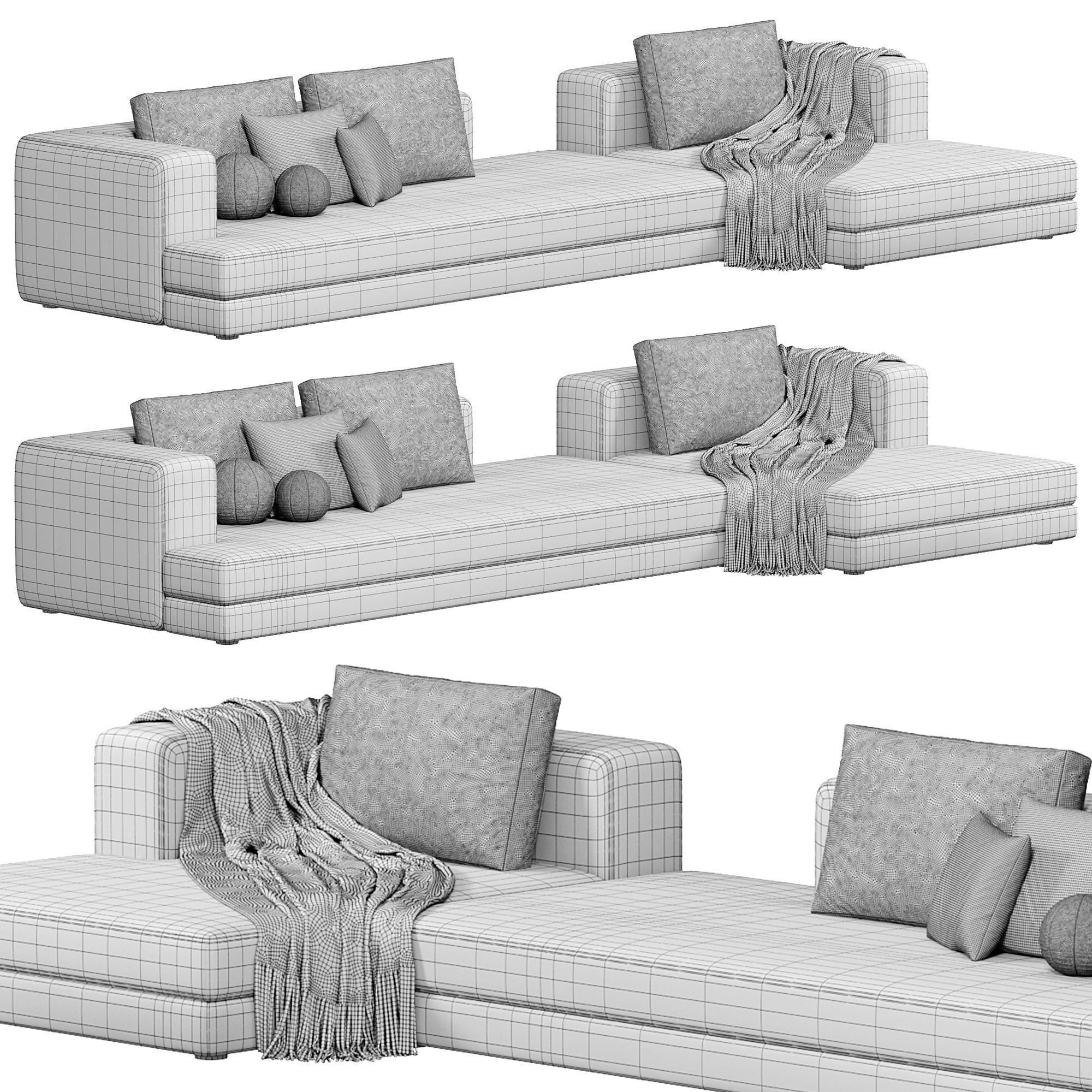 ARBITER Sofa with chaise longue 3D model_4