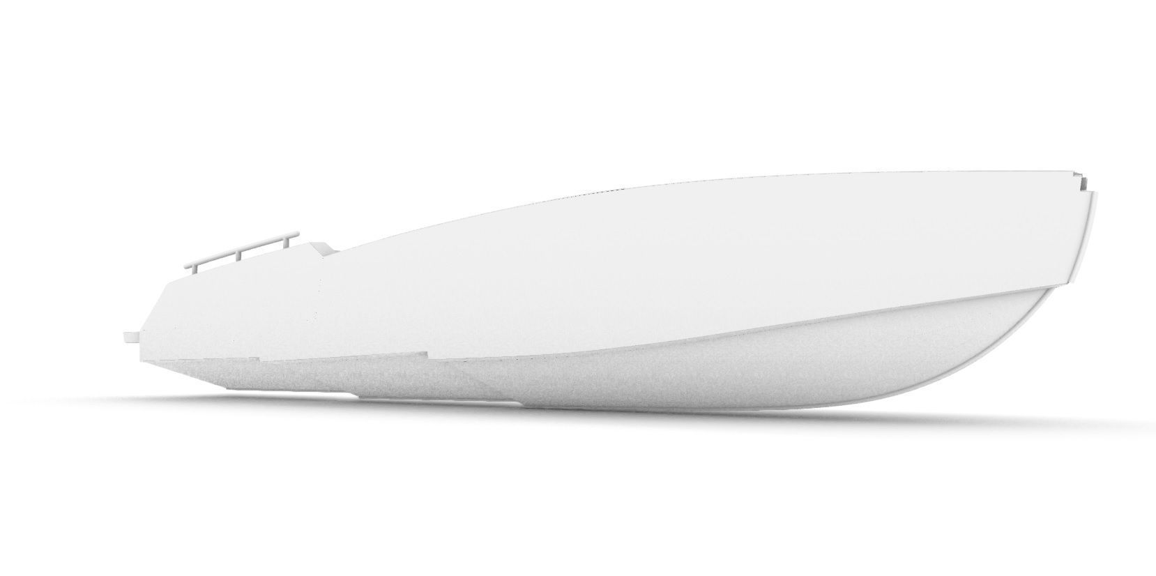 LIFE SIZE 3D motorboat hull model 3D model_3