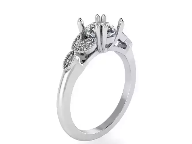 Round Diamond Flower Ring 2327