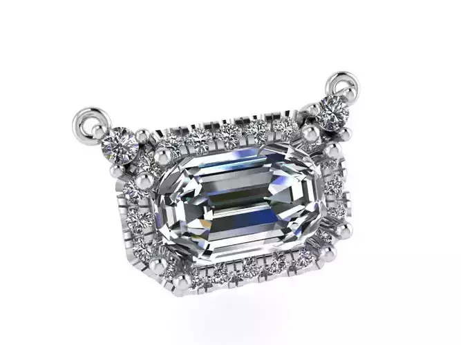 Emerald Halo Pendant 2328