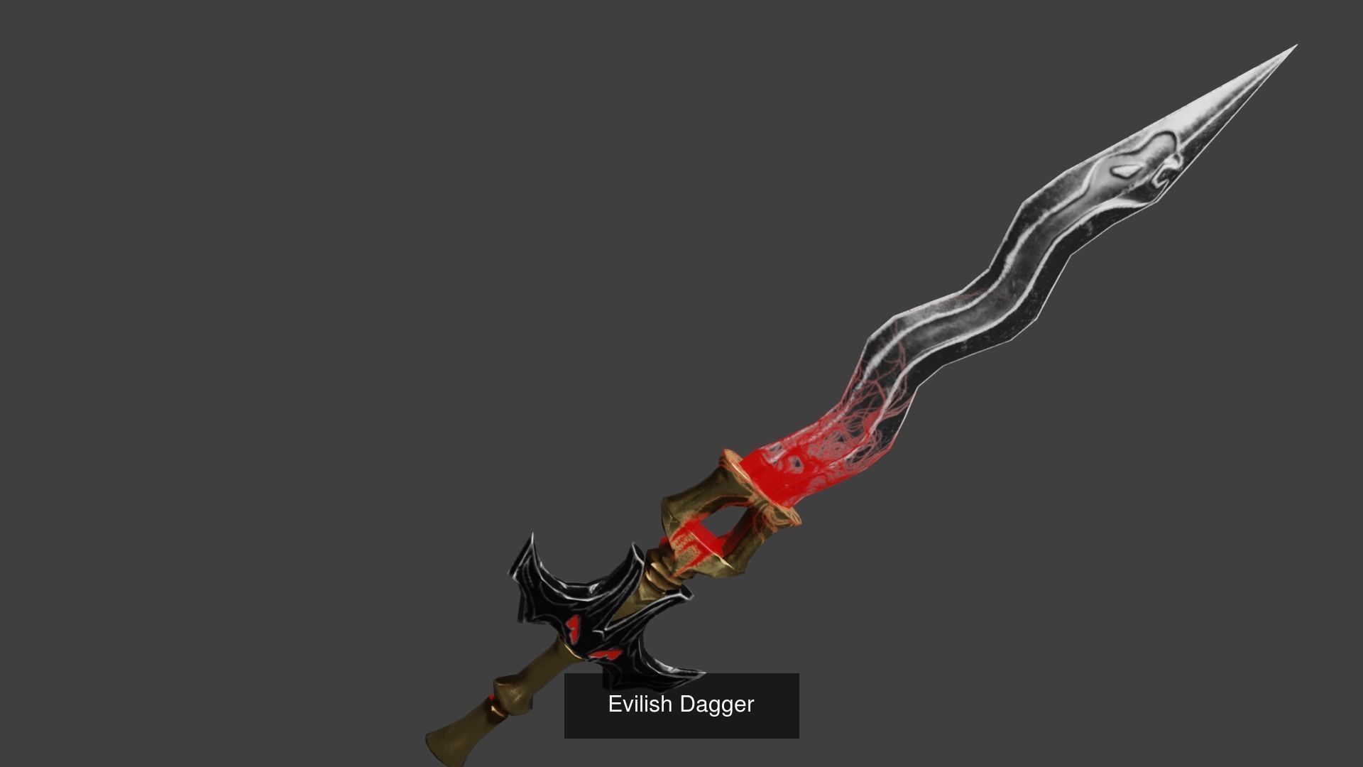 Evilish weapons dark fantasy 3D Model Collection_8