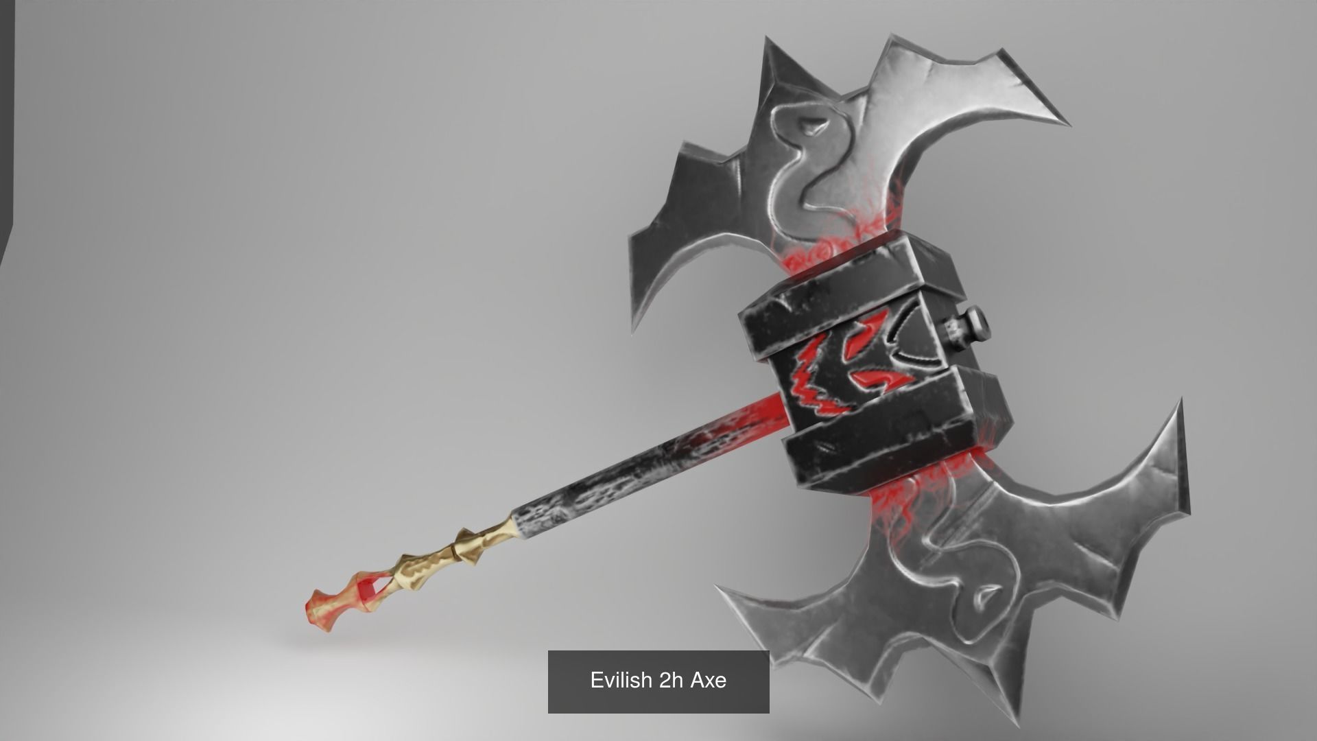 Evilish weapons dark fantasy 3D Model Collection_7