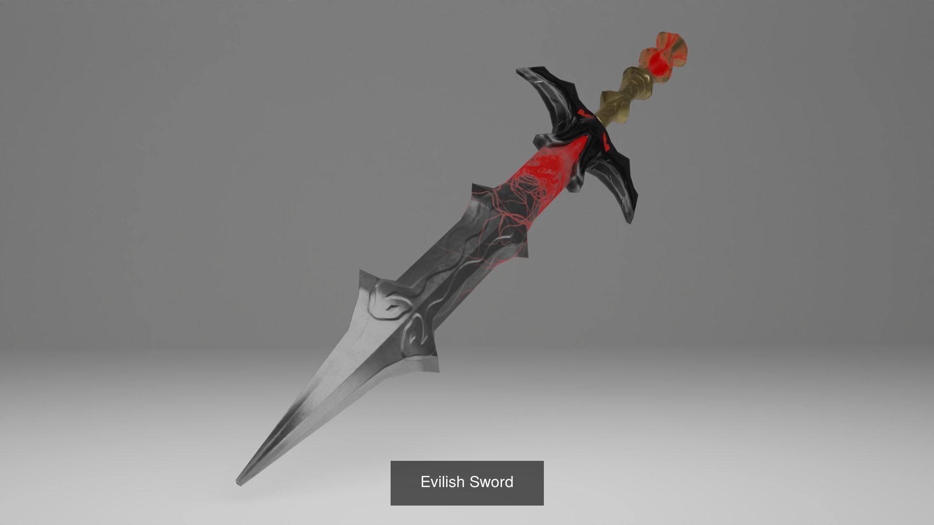 Evilish weapons dark fantasy 3D Model Collection_6