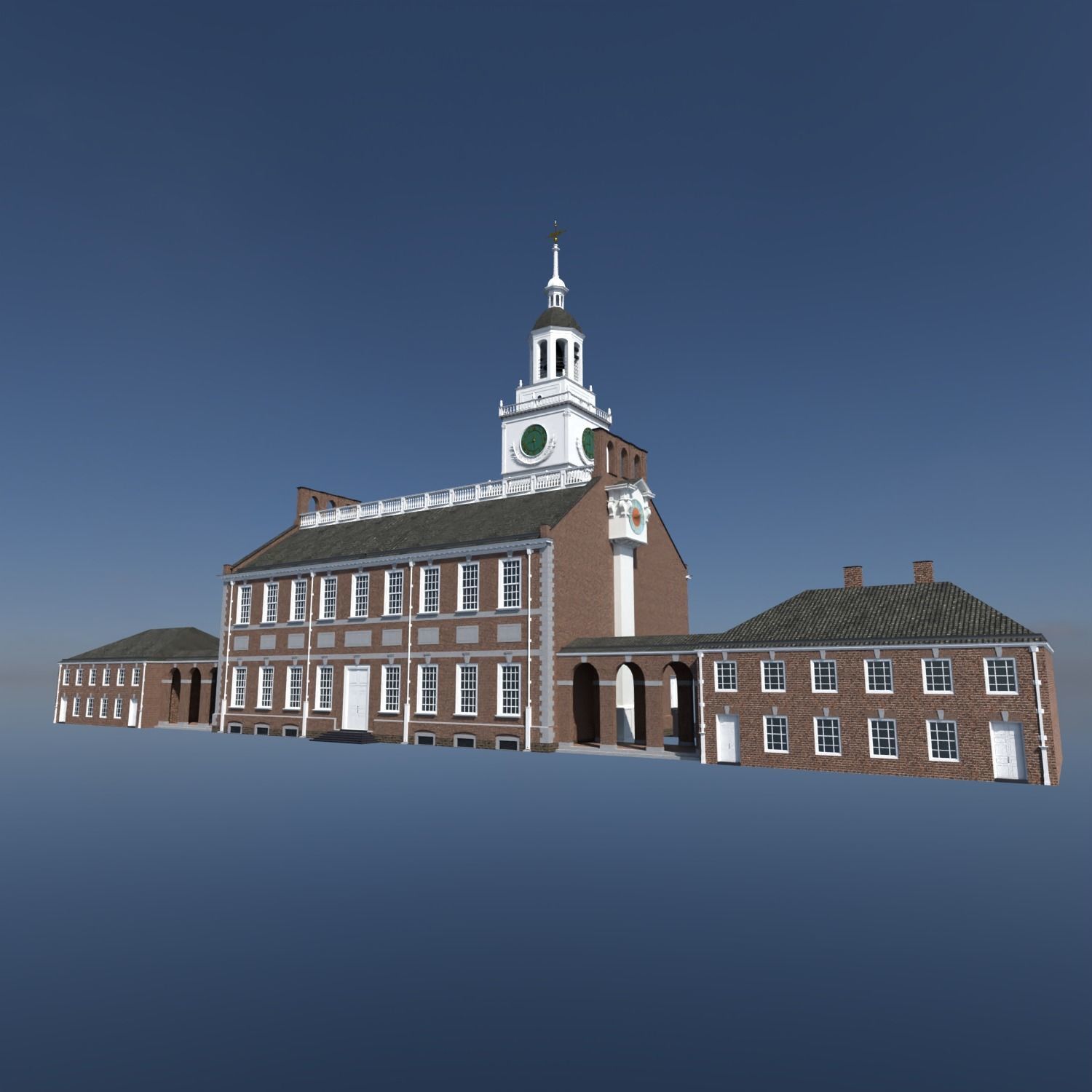 Independence Hall 3D model_7