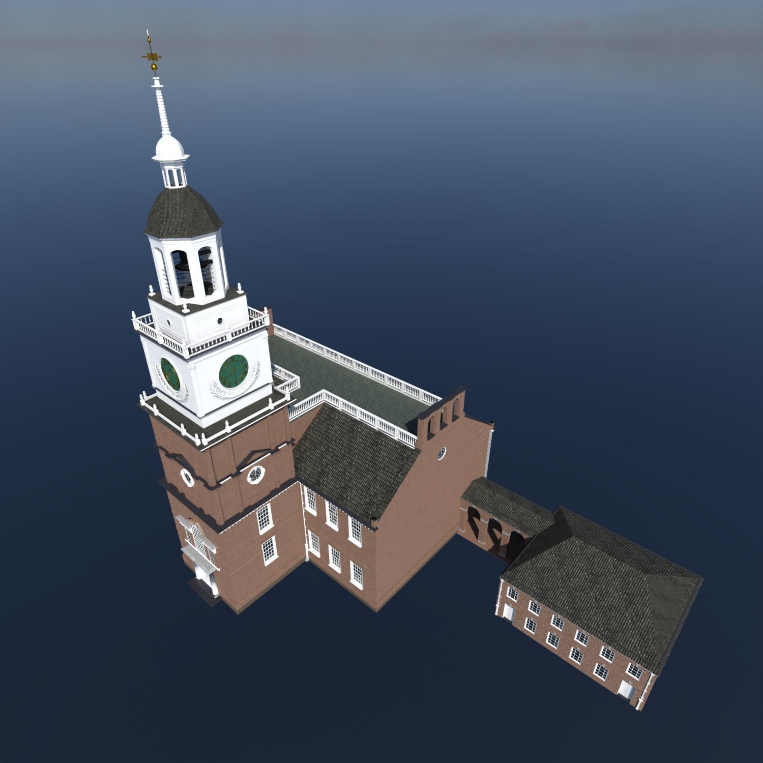 Independence Hall 3D model_4