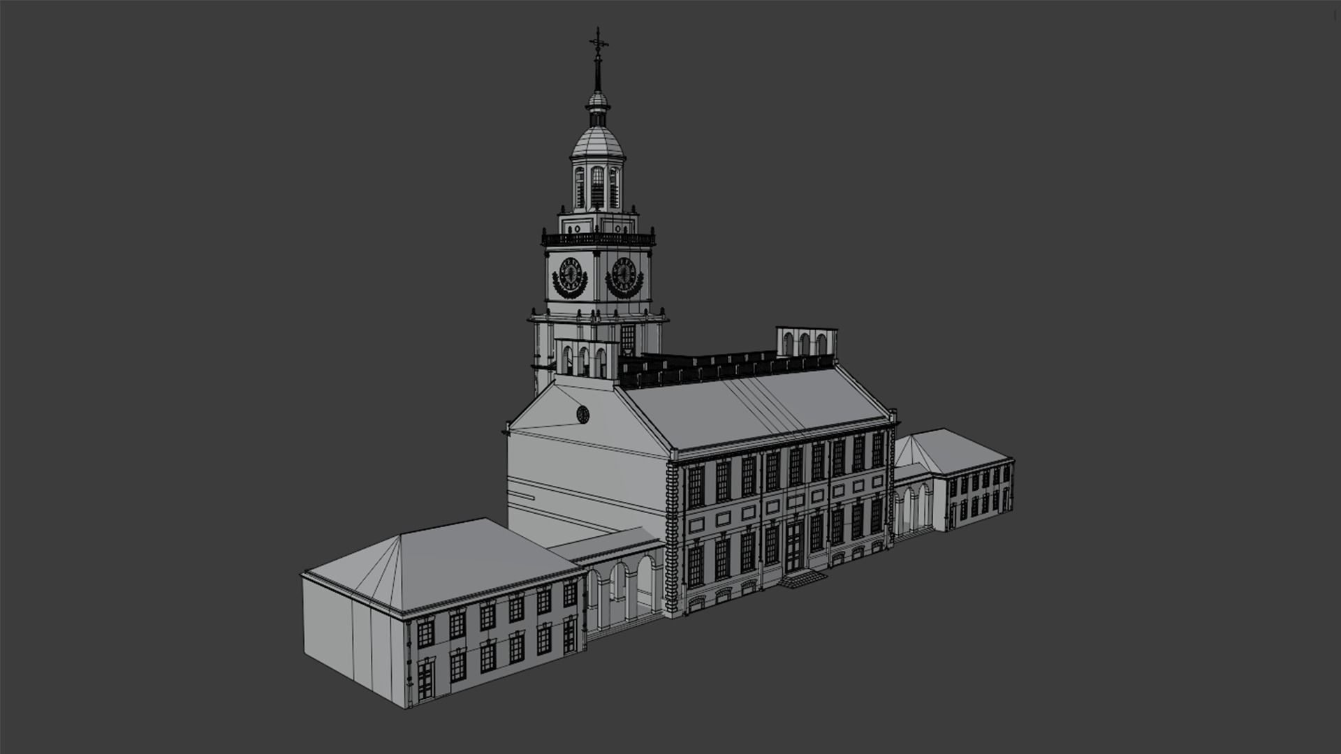 Independence Hall 3D model_9
