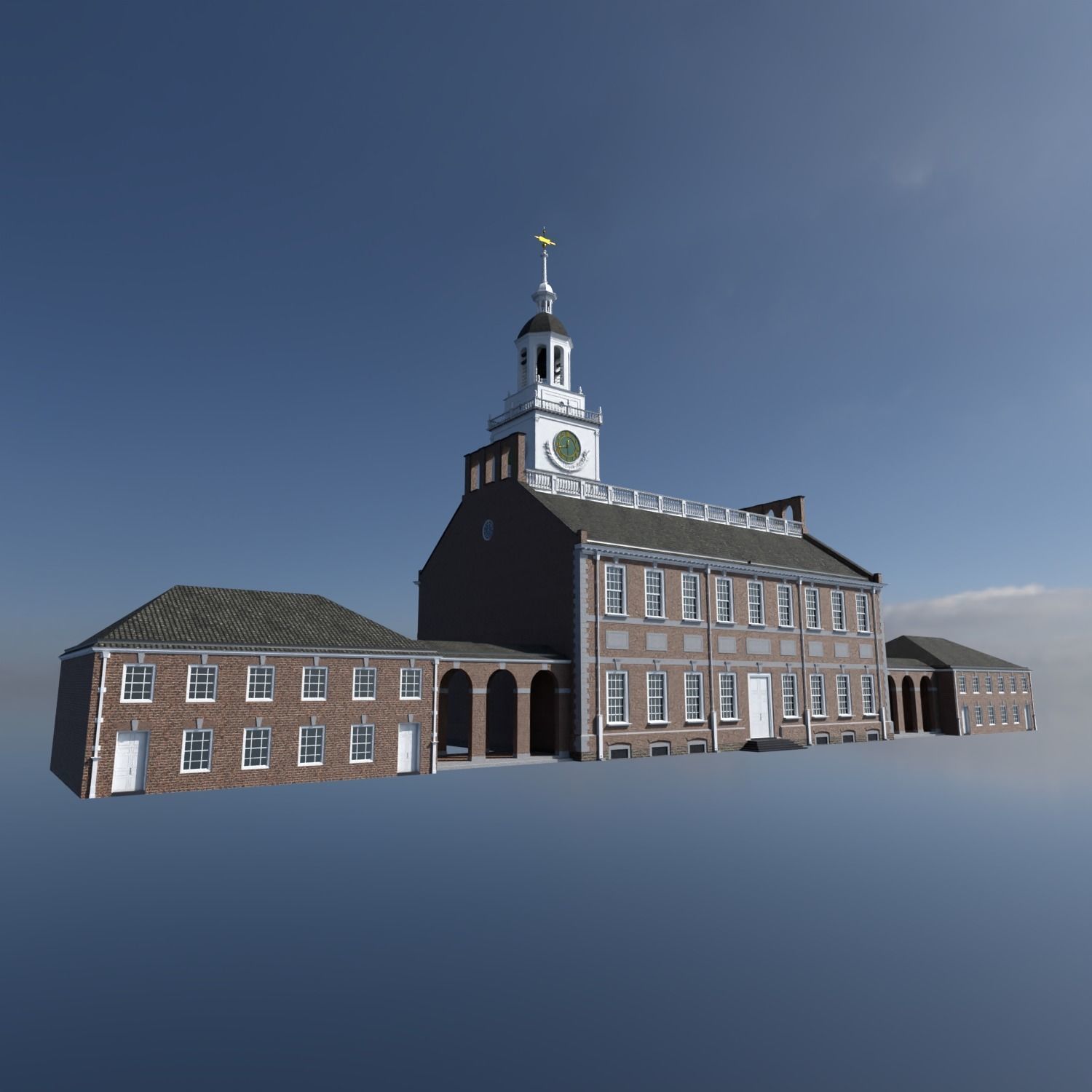 Independence Hall 3D model_6