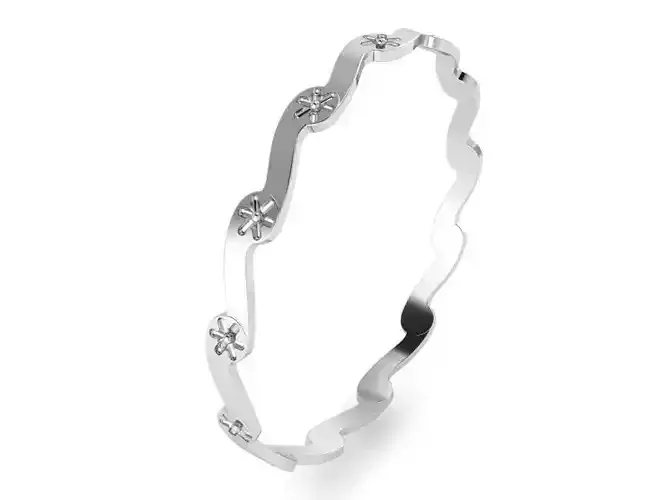 Wave Bangle Bracelet 2339
