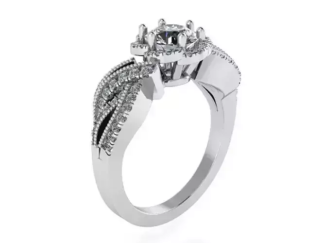Halo Twisted Ring 2346