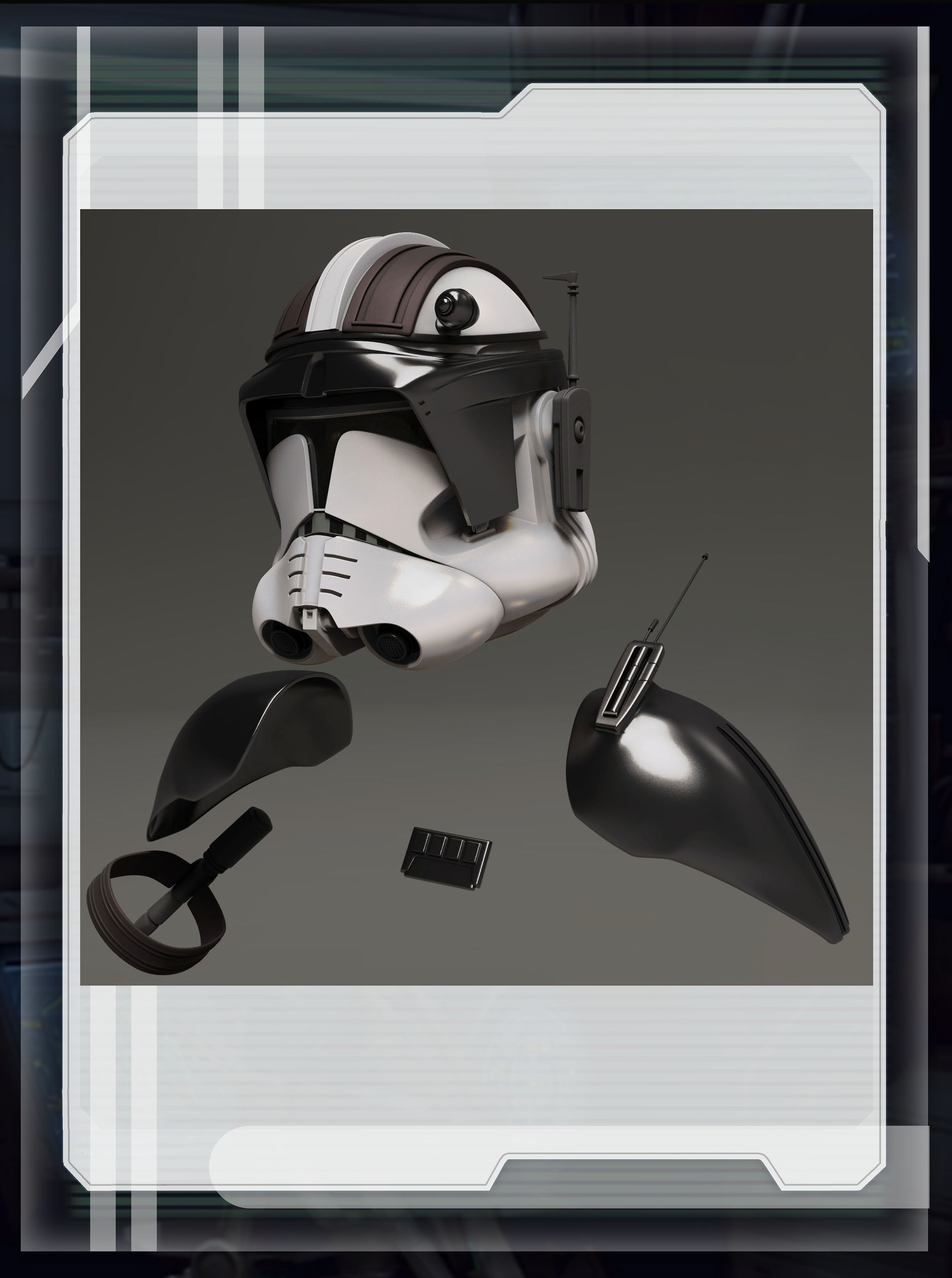 Star Wars 3D Printable Wearable Clone Cmdr Cody Helmet And Parts 3D ...